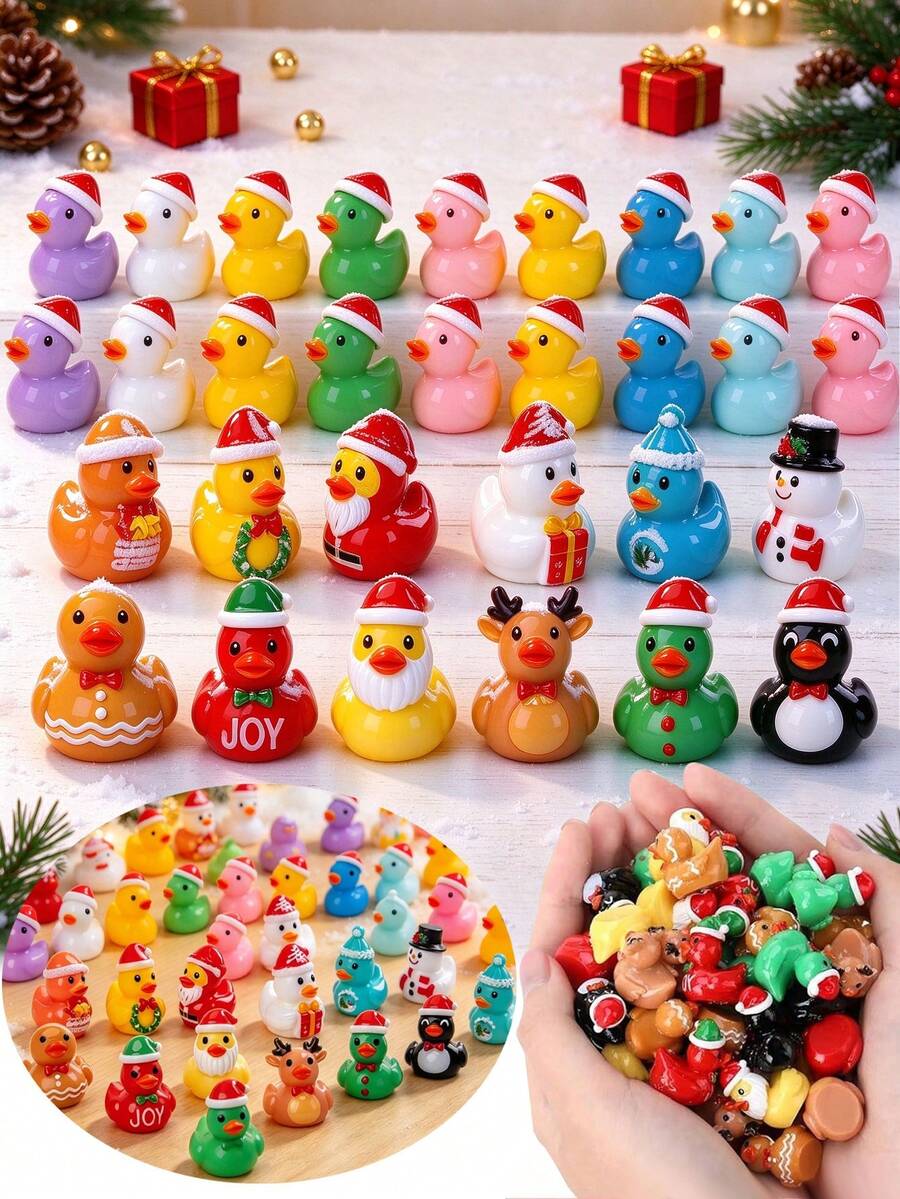 Christmas Random Decor, DIY Resin Desktop Decoration, Landscape Miniature Ornament, Christmas Party Gift, Party Home Decor (This Product Is For Adult Home Desktop Display/Miniature Landscape Gardening Accessories, Recommended Age 14+/15+, Not A Children's Toy) - Multicolor - View 1