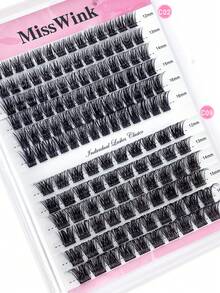 Miss Wink Mixed False Eyelashes Set, 12 Rows, Length 12-16mm, C/D Curl, Diameter 0.07mm, 144pcs False Lashes, Suitable For Daily Or Special Occasions - Black - View 9