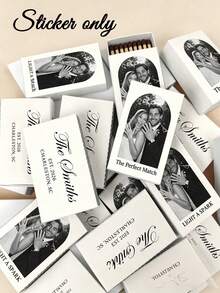 Custom Wedding Photo Matchbooks Personalized Matchbox Wedding Favors The Perfect Match Engagement Bridal Shower Gift - Multicolor - View 1
