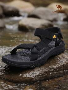 CAMEL CROWN Men's Outdoor Sports Sandals, Anti-Slip Wear-Resistant Comfortable Beach Sandals, Open-Toe Casual Sandals - Black - View 1