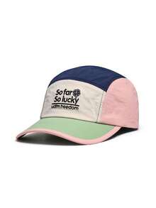 1件男士刺繡「So Far So Lucky」快乾5片式網眼棒球帽，可調節防曬休閒帽，適合戶外旅行、海灘度假、春秋季節 - 彩色 - 查看 17
