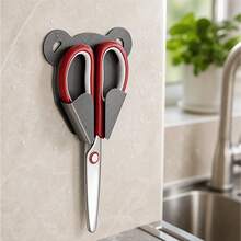 2pcs Scissors Storage Rack, Kitchen Living Room Storage Rack, Wall-Mounted No-Drill With Adhesive Pad, Carbon Steel Material, Suitable For Scissors Storage - View 4