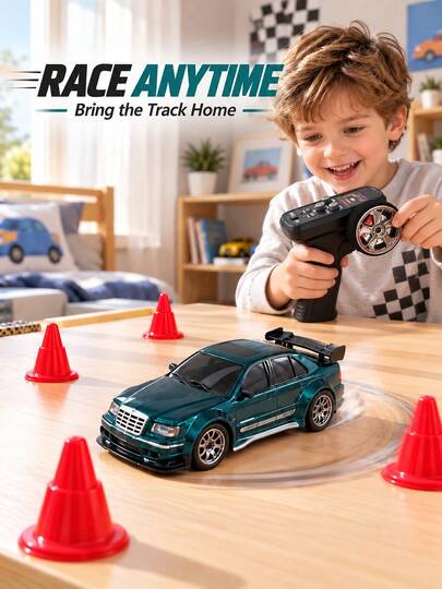 1:43 Fernbedientes Drift Auto mit LED-Leuchten, RC Auto, Geschenk für Jungen und Mädchen zum Geburtstag, Halloween, Weihnachten, Spielzeug für Jungen, Spielzeug für Mädchen, Fernbedientes Auto, Jungen Sachen, Fernbedienung, RC Drift Auto, Jahresendgeschenke für Kinder, Eid Geschenke für Kinder