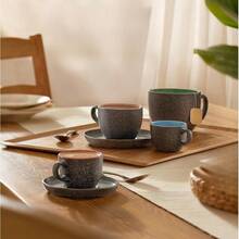 4-Pack Stoneware Coffee Cups In Assorted Colours With 350 Ml Volume For Drinking Coffee And Other Drinks. - Multicolor - View 2