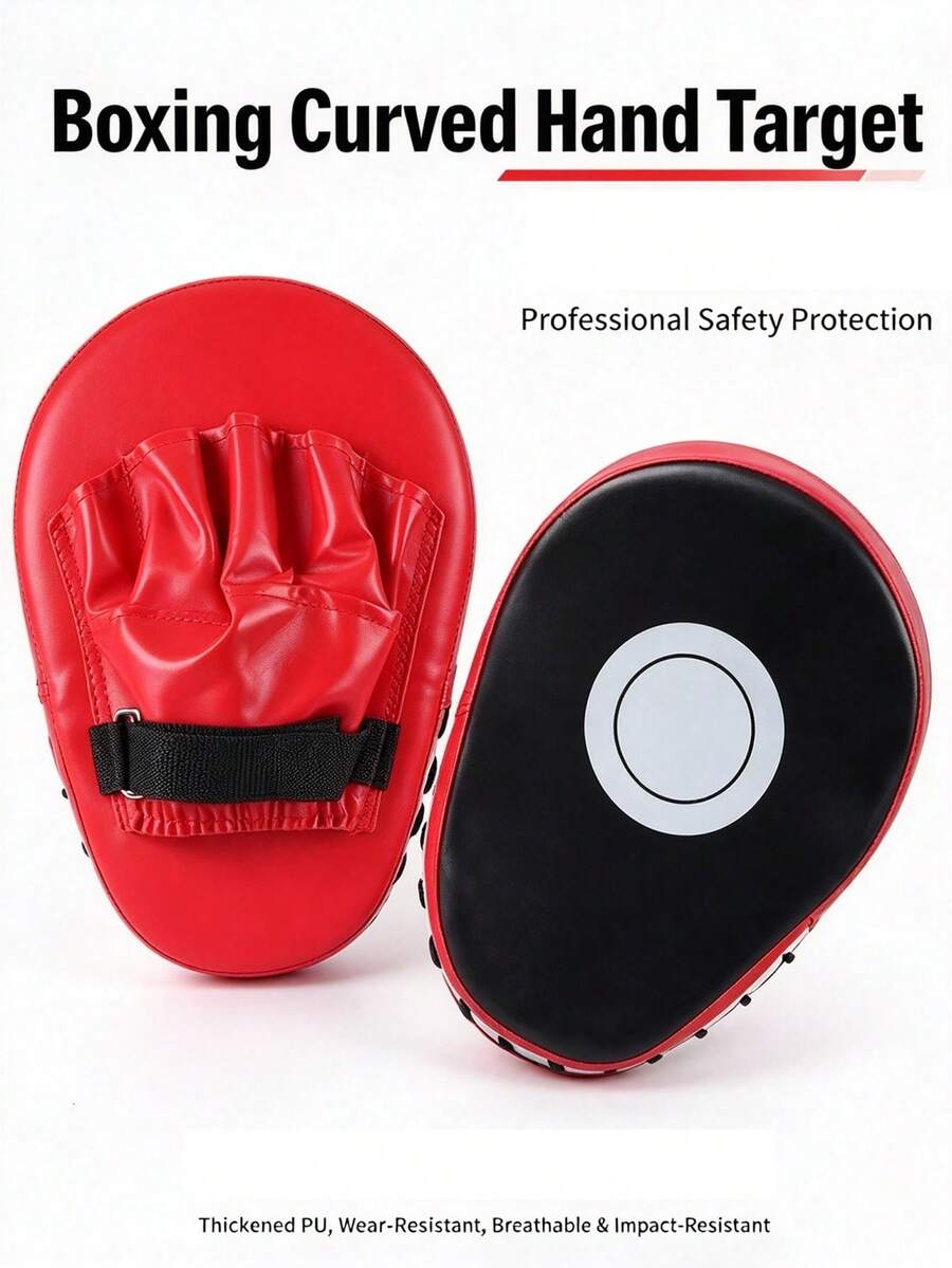 2 Buah Sarung Tinju Tahan Lama - Bantalan Tinju Genggam yang Dirancang Secara Ergonomis, Desain Melengkung dan Tebal, Tahan Benturan dan Aus, Penyerapan Guncangan dan Ketahanan yang Kuat, Nyaman dan Bernapas, Mengurangi Pengap, Ringan dan Fleksibel, Dengan Desain Target Tengah untuk Membantu Meningkatkan Kelincahan dan Akurasi Latihan Tinju. - MultiWarna - View 1