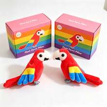 1pc Cute Parrot Hand Puppet, Fun Plush Parrot Toy, Flying Animal Hand Puppet, Suitable For Interactive Entertainment Perfect Birthday Holiday Gift For Children Desktop Decor Home Decoration For Friends Bestie Birthday Christmas Halloween - Multicolor - View 7