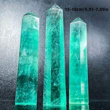 1pc Random Transparent Ocean Blue Crystal Tower Column, Bohemian Style High-Quality Crystal Home Desktop Decor, Holiday Gift (Christmas - Mint Green - View 2