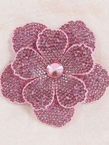 1 Rhinestone Embellished Double-Layer Five Petal Flower Applique; A Handcrafted Diy Accessory Suitable For Decorating Shoes, Hats, Bags, And Hair Accessories. - Multiple Styles - View 15