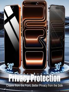7片裝全螢幕防窺隱私螢幕保護貼，相容 iPhone 18 Pro/18 Pro Max/17 Pro Max/17 Pro/16 Pro Max/15 Pro Max/17/16/15/14/13/12/11/Plus/Mini/17 Air/17e/16e/X/XR/XS Max，9H+ 強化玻璃膜，防刮、防指紋、易安裝、防偷窺 - 7 件 - 查看 2