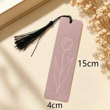 1pc Minimalist Line Floral Art Bookmark, Suitable For Teachers And Book Lovers, Durable Page Marker Bookmark Gift - Multicolor - View 2