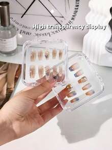 5pcs/10pcs/16pcs/15pcs Large Capacity Creative Transparent Acrylic Nail Art Storage Box - Dust-Proof Desktop Display Box, Suitable For Nail Storage, Nail Stickers, Jewelry (Necklaces, Bracelets, Rings), False Eyelashes And Other Cosmetics, Nail Art Storage Box, Jewelry Storage Box, Bracelet & Earring Display Box, All Season - View 3