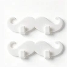 Black Mustache Wall-Mounted Razor Holder, Self-Adhesive No-Drill Bathroom Razor Hook, Men's Bathroom Storage Decor, Christmas Holiday Gift - Razor Stand - View 9