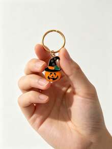 1pc Halloween Funny Pumpkin Hat Pendant, Cartoon Best Friend Bag Charm Ghost Hanging Decor Pumpkin Series Gift - Multicolor - View 4