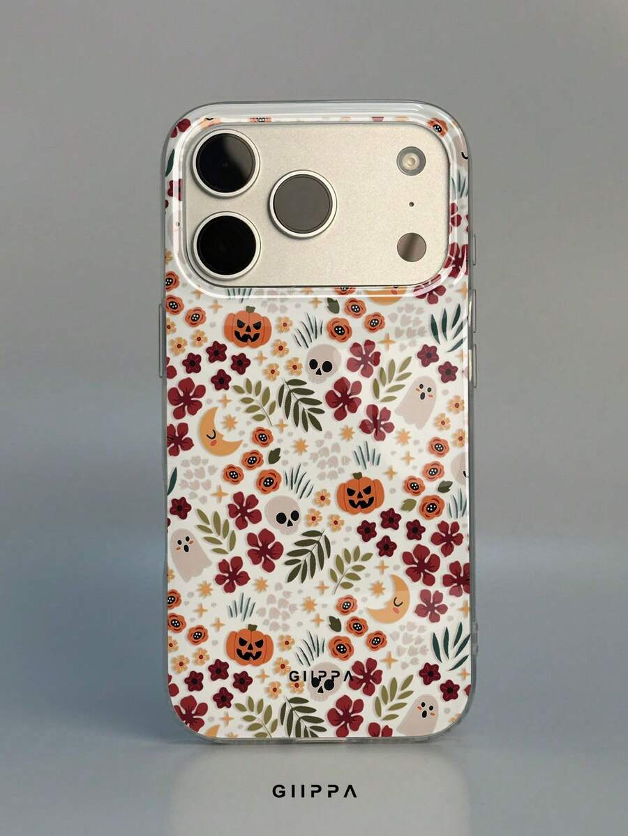 1 Funda de teléfono con diseño de patrón de Halloween, compatible con Phone 18 Pro Max, 17 Pro Max, 16 Pro Max, 14 Pro Max, funda de teléfono de estilo coreano de alta gama, elegante y divertida, adecuada para 11/12/13/14/15/16 Pro Max Plus, diseño elegante para hombres y mujeres, ¡regalo perfecto para novia en Navidad, Día de San Valentín, Pascua, temporada de bodas y cumpleaños! - Multicolor - Ver 1