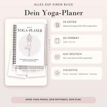 Spiral Notebooks In German For Yoga Practice With Pose Sequence Pages, Weekly Routines, 30-Day Challenge Tracking, Meditation Notes, Class Reflections, Progress Check-Ins And Lined Writing Sections - A5 - View 2
