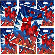 1set/10pcs Hero Theme Printed Plastic Gift Bags With Handles, Reusable Gift Bags For Candy, Sweets, Small Party Favors, Decorative Packaging, Perfect For Birthday Theme Parties, Family Celebrations, Event Giveaways, Party Gift Bag Fillers - Multicolor - View 6