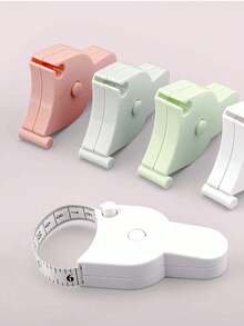 Portable 3-Way Measurement Soft Tape Measure, Automatic Retracting Body Measuring Tape With PVC Double-Sided Scale, 60-Inch Body Measurement Tape For Sports, Office, School Supplies, Multi-Function Ruler, Body Measuring Tape With Locking Pin And Retraction Button (Product Batch May Vary, Does Not Affect Use And Quality) - A - View 1