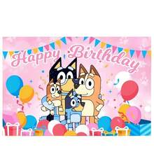 BUTTBILL Cartoon Birthday Banner & Backdrop Set, Paw Print Banner, Kids Birthday Party Decoration Props - Multicolor - View 9