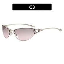 1pc Y2K Rimless Cut-Edge Silver Cat Eye Women's Fashion Glasses Summer Vacation Travel Beach Accessory Street Style Glasses - Mercury - View 9