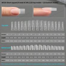 30/240 Pcs Transparent Nail Extension Tools Short Oval French Cover 15 Different Styles Reusable Quick And Convenient Double-Layer Extension Cover, New Short - Clear - View 6