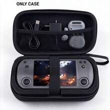 Portable EVA Protective Storage Case For Anbernic Rg35xx Plus U8 R35s Pro Handheld Game Console,DIY Custom Sponge Carry Bag - Black - View 1