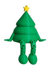Cute Movable Joint Christmas Tree Figure, Funny Sitting Christmas Tree Decor, Car Interior Ornament & Desktop Decoration, Christmas Novelty Gift - Christmas Tree - View 6