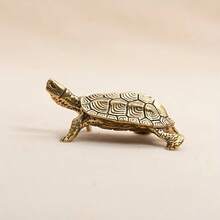 Vintage Wealth-Attracting Money Turtle Figurine, Solid Longevity Turtle, Symbolizing Wealth And Longevity, Suitable For Tea Table And Desktop Decoration - A - View 11