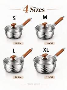 304L 3-Ply Composite Steel Sauce Pot With Hammered Texture And Glass Lid, Multi-Function Pot For Boiling, Stewing, Frying, Simmering, Home And Outdoor Cooking - View 8