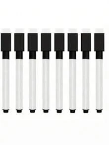 1/3/5/8/12pcs Portable Black Erasable Markers, Dust-Free Erasable Chalkboard Pens, Erasable Signing Pens, Suitable For Students Drawing And Writing, Applicable For Whiteboards, Calendars, Schools, Offices And Back To School Season. Halloween Gifts, Christmas Gifts. - Black - View 14