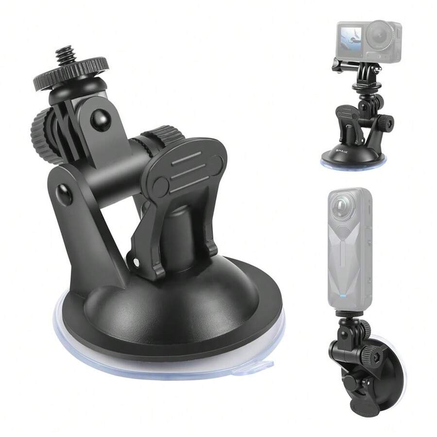 5-In-1 Heavy Duty Suction Cup Mount, Tool-Free Installation, Compatible With Insta360 X5/X4/X3, Hero 13/12/11/10/9 And Phones - View 1