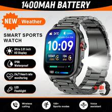 LIGE Smartwatch Modis Terbaru, Kapasitas Super Besar 1400 mAh, 100+ Mode Olahraga, Senter LED, Kompas, Penjawab Telepon, Tahan Air, Prakiraan Cuaca, Rekam Olahraga, Jam Tangan Olahraga Pintar Multifungsi untuk Pria dan Wanita - View 14