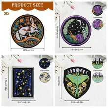 1個復古花卉刺繡貼布，附背膠熨燙衣物貼布，DIY裝飾修補徽章，適用於牛仔褲、夾克、背包、帽子 - A - 查看 3