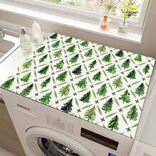 (Hot !!) 1件裝聖誕樹設計 2D印花平面爐灶墊，橡膠防滑耐熱爐灶蓋墊，適用於感應爐、玻璃爐，多功能防刮墊，烤箱、洗衣機、烘衣機、廚房裝飾最佳選擇 - 彩色 - 查看 16