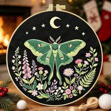 Embroidery Kit 15x15cm/5.9in Or 20x20cm/7.9in DIY Set, With Charming Butterfly Pattern. Suitable For Adult Beginners. Includes Fabric, Instructions, Embroidery Hoop, Needle And Thread. Great Gift For Friends/Family. Home Or Office Art Decor. - Enchanting Butterflies - View 16