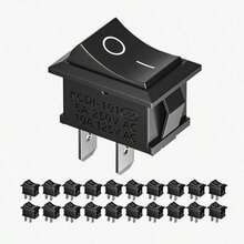 50 Piezas De Switch 10a 125v 250v 2 Terminales 2 Posiciones - Negro - Ver 8