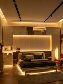 1pc Flexible LED Light Strip With Button Switch, Self-Adhesive Room Decor LED Lights - Home, Bedroom, Vanity Mirror, Kitchen, Living Room,Study,Wardrobe,Non-Waterproof,White Light/Warm Light,Cabinet, DIY Lighting,TV Backlight Kitchen Decor Lighting - USB Button - View 2