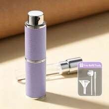 Luxury Leather Lipstick-Shaped Perfume Refillable Bottle, Mini Portable Perfume Sample Spray Bottle, Travel Perfume Refillable Dispenser, Multiple Colors Available - Red - View 6