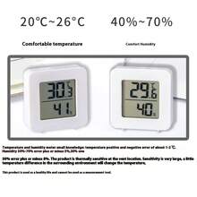 1 / 2 / 4pcs Mini Digital Indoor Thermometer & Hygrometer, Small Electronic Temperature And Humidity Sensor For Home Use - White - View 5