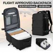 Large Capacity Men's Backpack, Lightweight Carry-On Bag, Airline Approved Travel Backpack, Carry-On Luggage With Shoe Compartment And Organizer Pockets, Waterproof Multifunctional Weekend Travel Backpack, Suitable For Travel And Business, Fashionable Travel Backpack - Multicolor - View 12