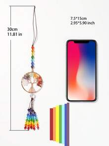 A Tree Of Life Sun Catcher Crystal Ornament,Home Decor ,Room Decor,Wall Decor Gifts Birthday Graduation - Multicolor - View 13