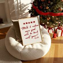 1pc Frameless Funny Christmas Kitchen Chef Wall Art Canvas Poster Print Winter Party Decor For Kitchen Living Room Bedroom Dorm Back To School Gift - Frameless - View 4