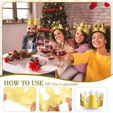 1/2/5/10/20pcs Gold Paper Crowns For Parties, Gold King Crowns Gold Hats For Birthday Celebrations Photo Props, Exquisite Headband Birthday Hats, Suitable For Birthday Parties, Holiday Parties And Many Other Occasions,One Size = 1pc - Multicolor - View 5
