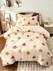 2/3pcs Milk Velvet Bedding Set, Soft, Skin-Friendly, Comfortable, Removable And Machine Washable, Set Includes: 1/2 Matching Pattern Pocket Pillowcase + 1 Duvet Cover With Four-Corner Straps And Zipper, Suitable For Multiple Occasions: Bedroom/Guest Room/Dorm/Travel Hotel Stay - Multicolor - View 21