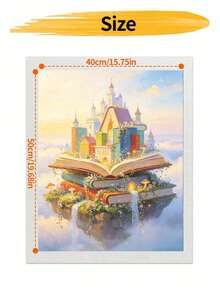 DIY Magical Book Castle Floating Fantasy Landscape (Frameless Or Framed 8x12 / 16x20 Inches) Paint By Numbers Kit(Acrylic) Arts & Crafts For Adult Beginners, Home Wall Decor, And Unique Holiday Gifts - Sets - View 10