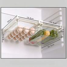 1pc, Refrigerator Storage Box, Drawer-Style Hanging Design, Fresh-Keeping Box, Can Hold Eggs And Fruits/Vegetables, Dual-Use For Freezer And Refrigerator, Kitchen Organization Tool, Suitable For Home Kitchen, Refrigerator Storage And Holiday Ingredient Organization. - Multicolor - View 6