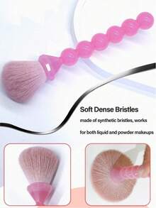 YZIMENG 10pcs Crystal Handle Makeup Brush Set, Soft Synthetic Bristles Powder Blush Eyeshadow Brushes, Soft And Delicate Bristles, Skin-Friendly And Non-Irritating, Moderate Powder Pickup, Natural Blending, Suitable For Makeup Beginners, Highly Attractive INS Style, Professional Full Face And Eye Makeup Tools With Gift Box - Multicolor - View 4