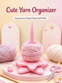 Yarn Winder Tool, Star-Shaped Rotating Yarn Winder Cute Personalized Thick Yarn Storage Tool Yarn Spool,Star Pink Rotating Yarn Winder Upgrade Edition Yarn Storage Winding Shaft Thickened - Multicolor - View 5