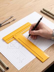 Multifunctional Ruler, Adjustable Measuring Tool With Straightedge, Protractor & Compass Functions, For Students, Artists & Diy Users, Drawing Arcs, Parallel Lines & Measuring Angles, Lengths & Sizes - Multicolor - View 1