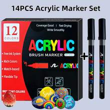 14-144 Colors Acrylic Paint Markers,Suitable For Coloring Sketching And Lighting Painting ,A Great Gift For Friend And Student,Back To School - Multicolor - View 6