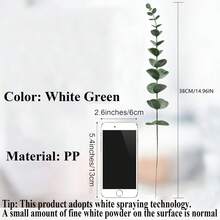 5/10/30/70pcs PP Material Eucalyptus Branches, Artificial Plants, Realistic Eucalyptus Leaves, Suitable For Wedding Bouquets, Home Decor And Spring/Summer Decoration, Image For Reference Only - Green - View 3